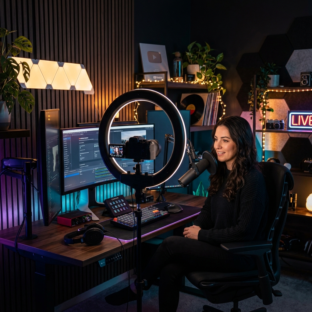 Creator in studio